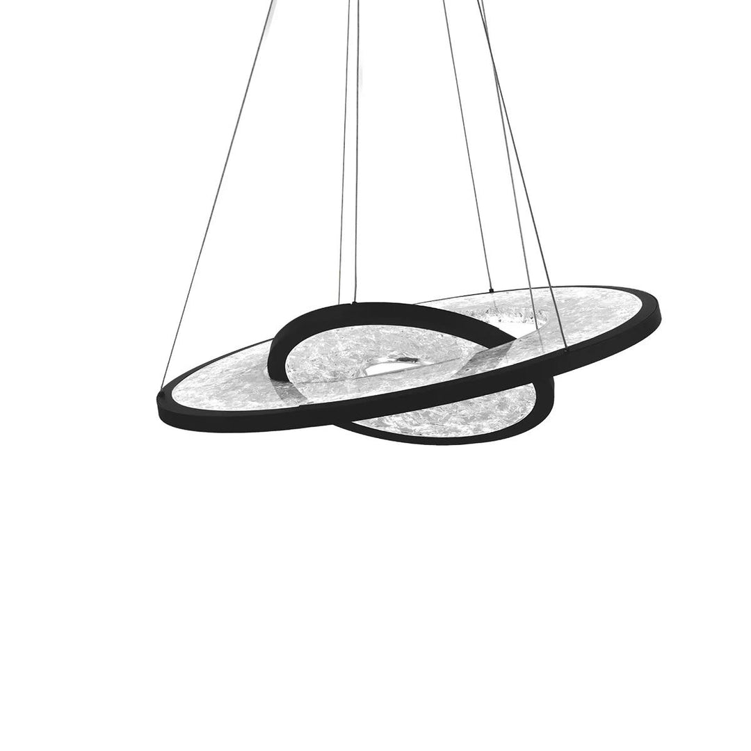 Black finish chandelier, by Modern Forms