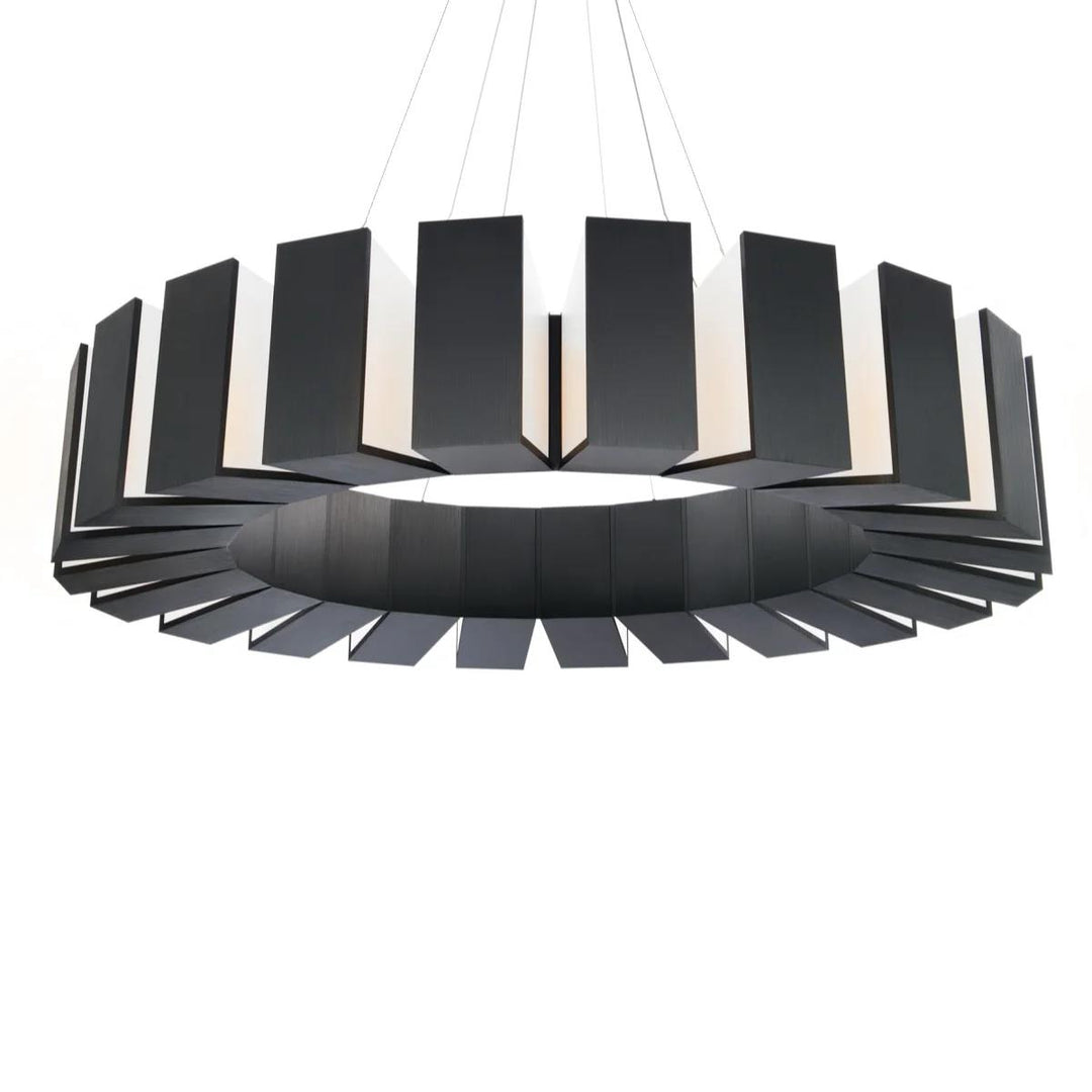 Black finish chandelier, by Modern Forms
