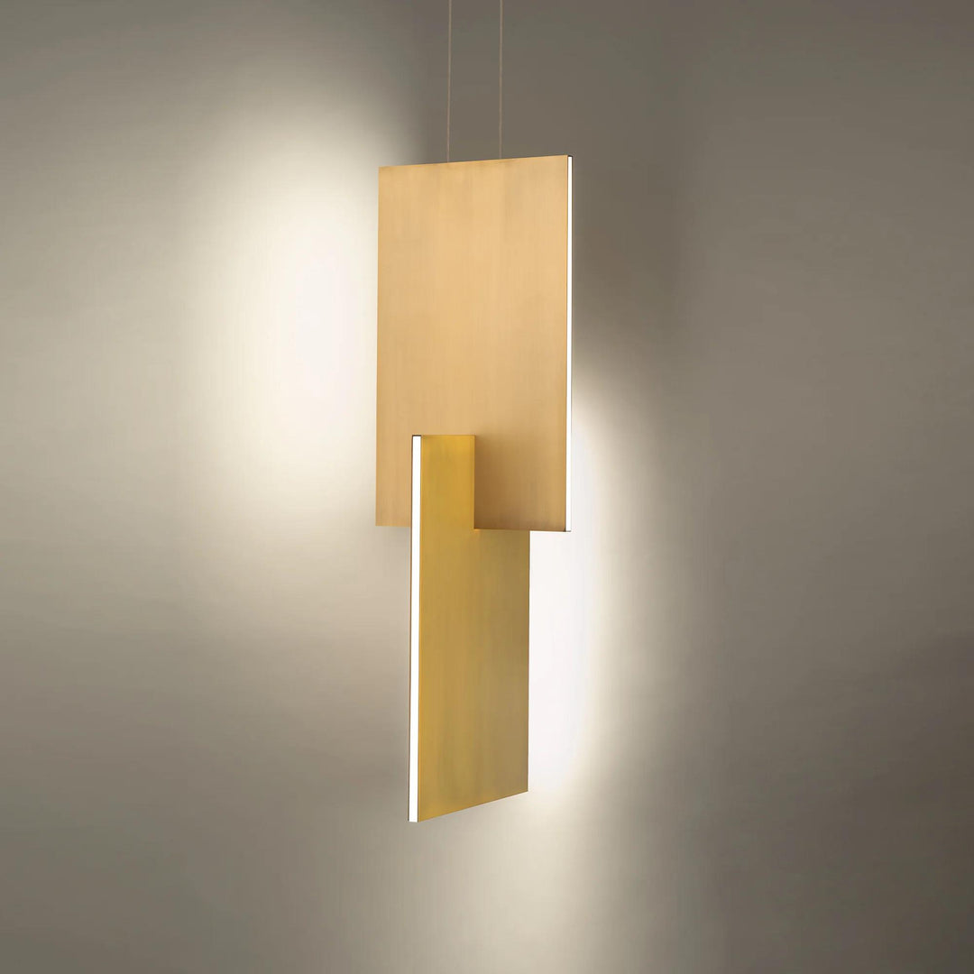 Aged brass finish pendant light, by Modern Forms, for kitchen island or dining