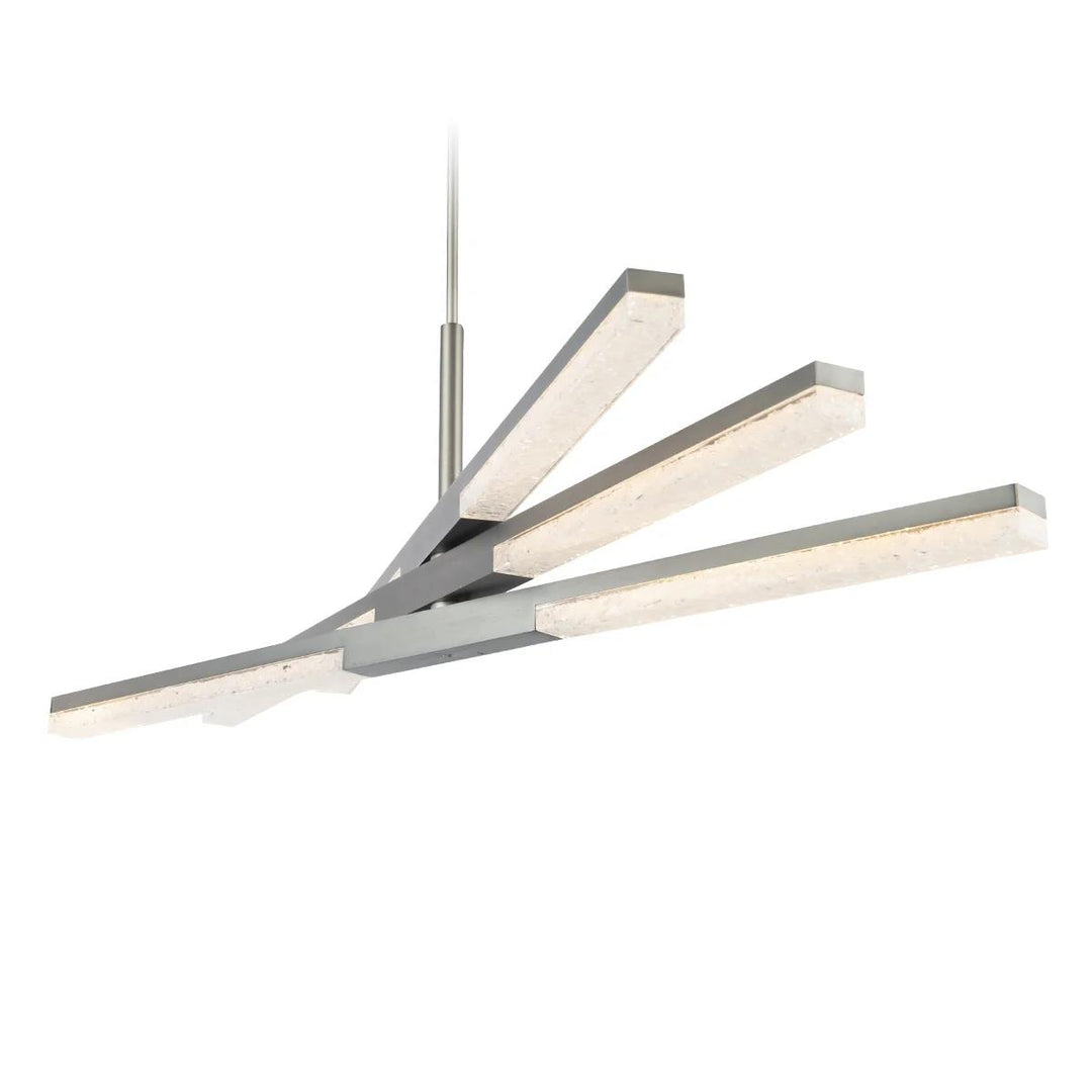 Antique nickel finish chandelier, by Modern Forms