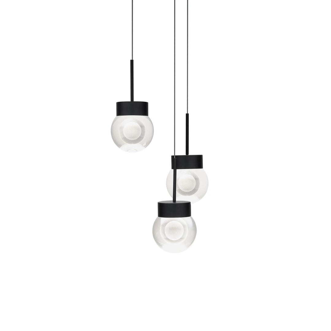 Black finish pendant light, by Modern Forms, for kitchen island or dining