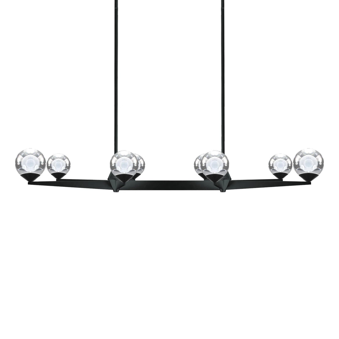 Black finish chandelier, by Modern Forms