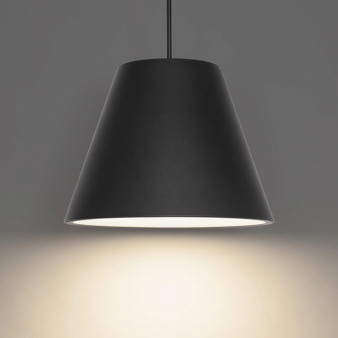 Black finish pendant light, by Modern Forms, for kitchen island or dining
