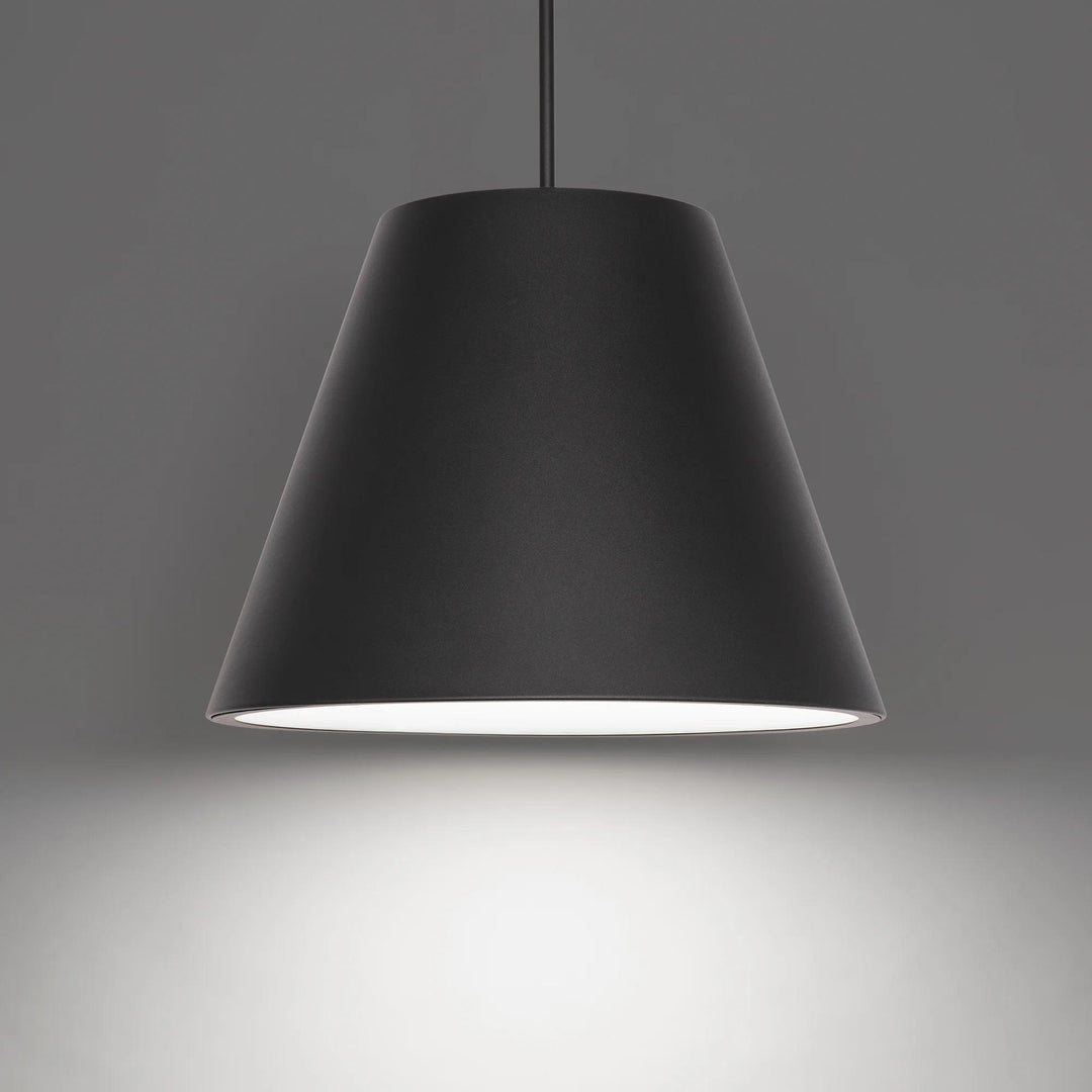 Black finish pendant light, by Modern Forms, for kitchen island or dining