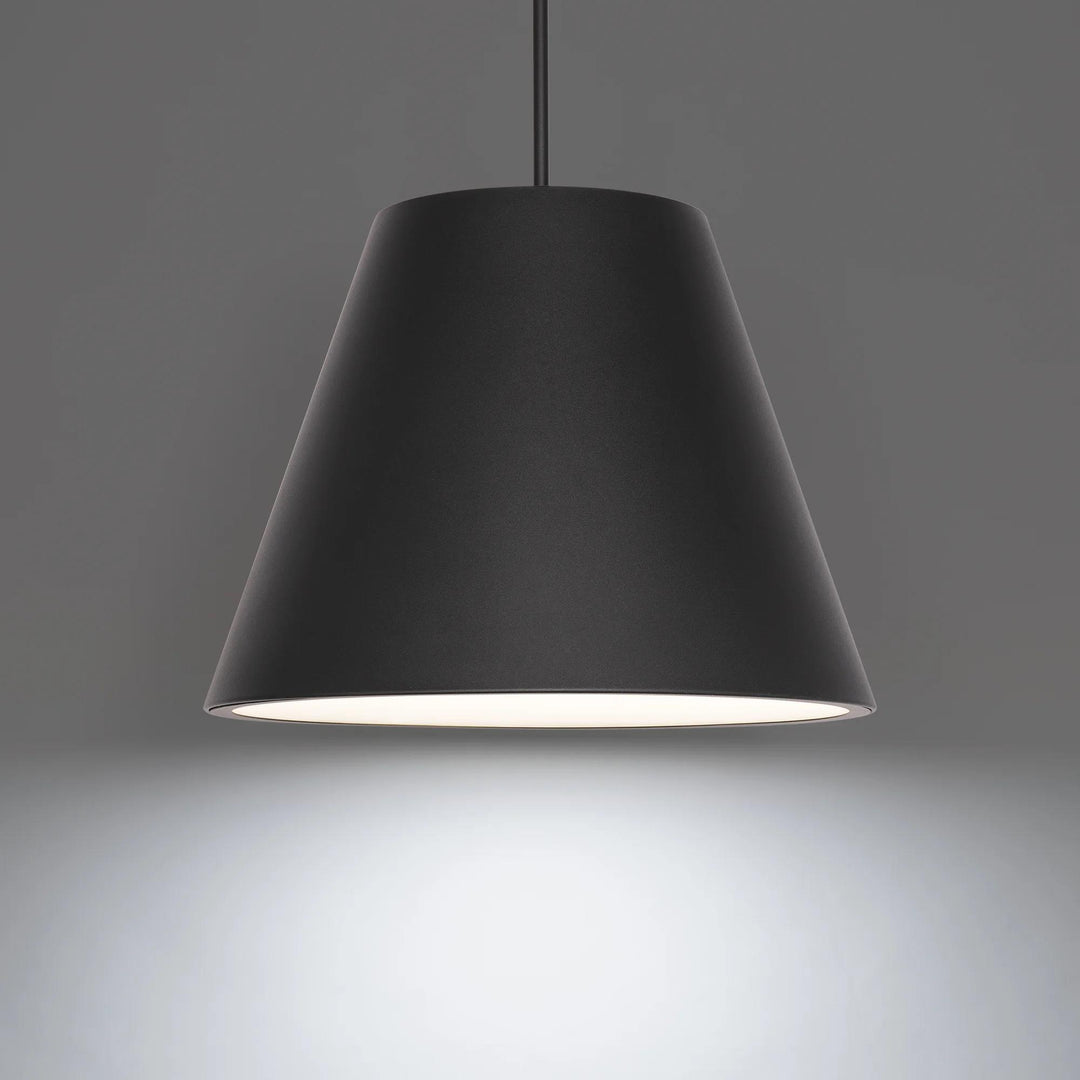 Black finish pendant light, by Modern Forms, for kitchen island or dining