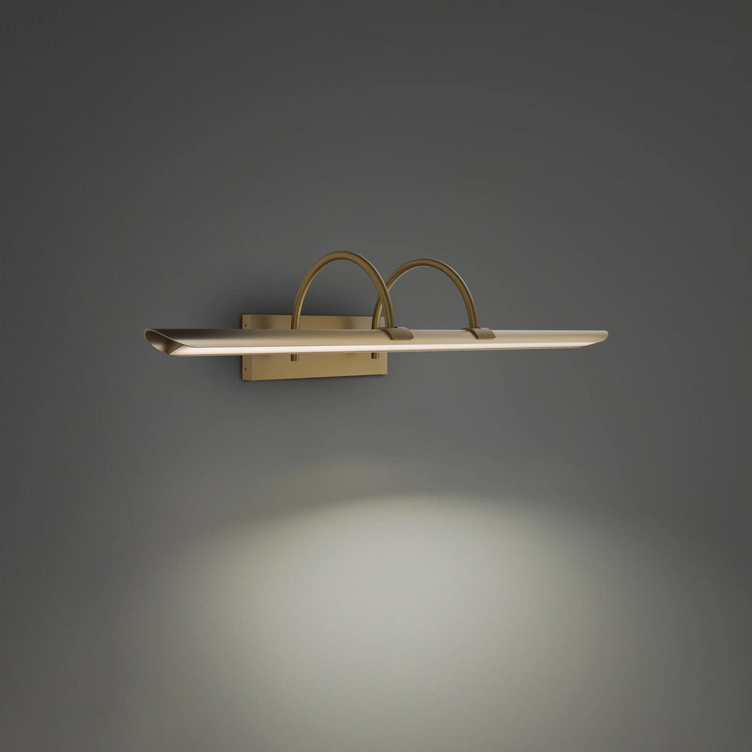 Black finish wall sconce, by Modern Forms, for hallway or living room