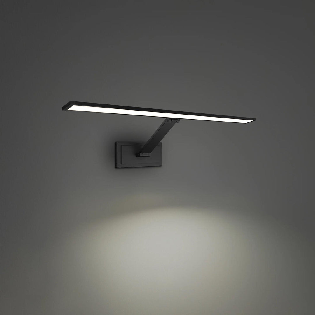 Black finish wall sconce, by Modern Forms, for hallway or living room