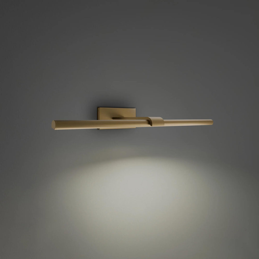 Black finish wall sconce, by Modern Forms, for hallway or living room