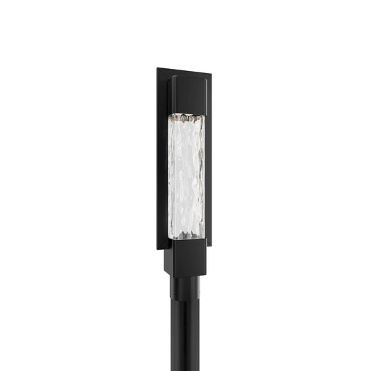Black finish outdoor post lantern, by Modern Forms, for driveway or front yard
