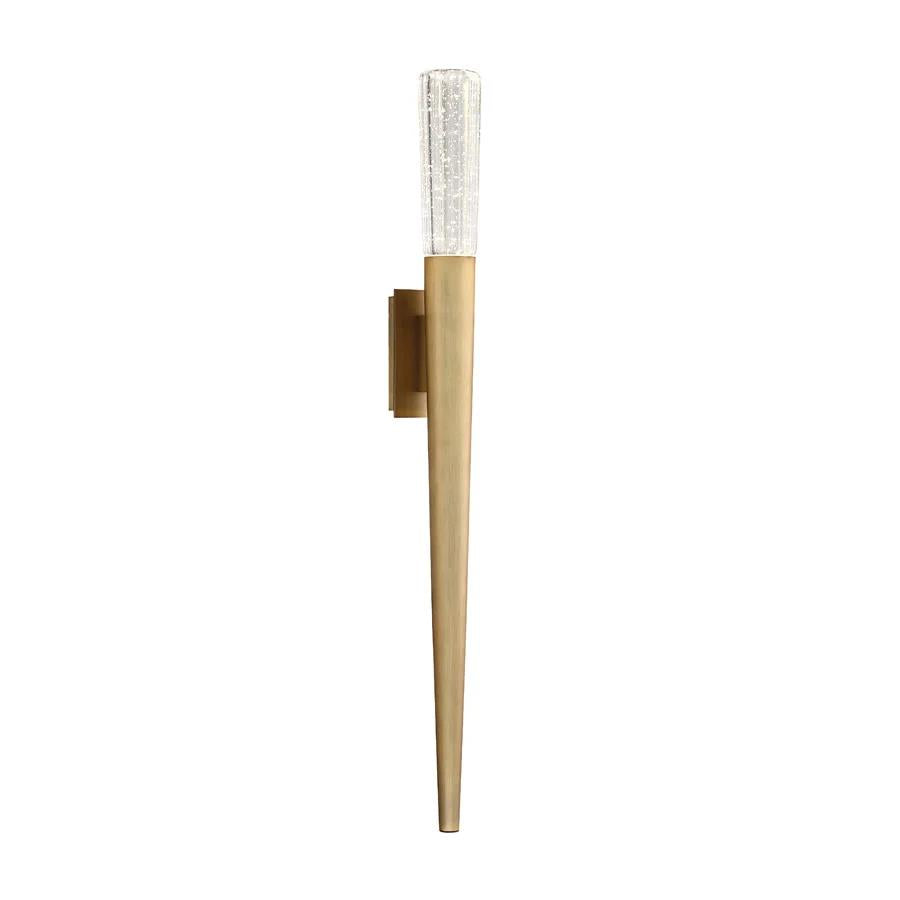 Aged brass finish wall sconce, by Modern Forms, for hallway or living room