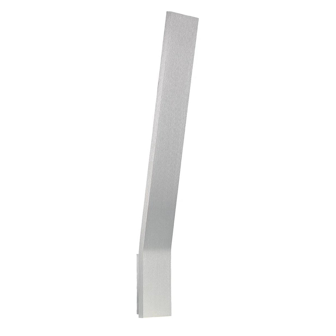 Brushed aluminum finish wall sconce, by Modern Forms, for hallway or living room