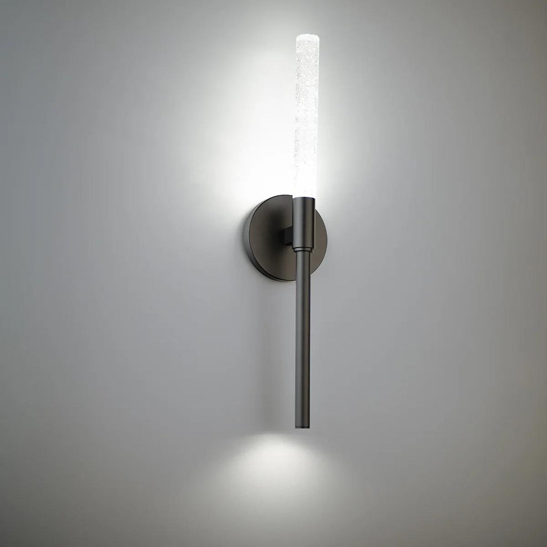 Black finish vanity light, by Modern Forms, for bathroom