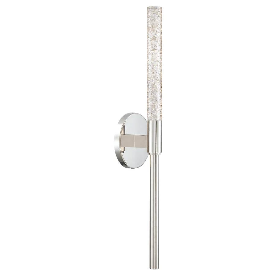 Polished nickel finish vanity light, by Modern Forms, for bathroom