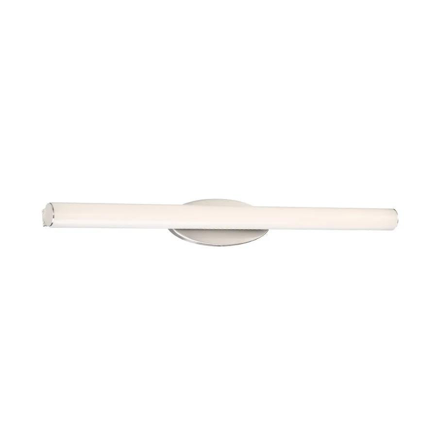 Brushed nickel finish vanity light, by Modern Forms, for bathroom