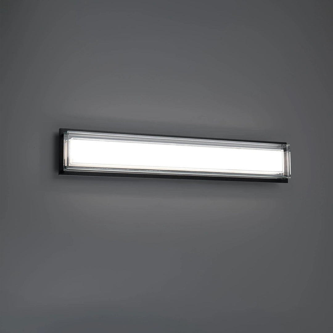Aged brass finish vanity light, by Modern Forms, for bathroom