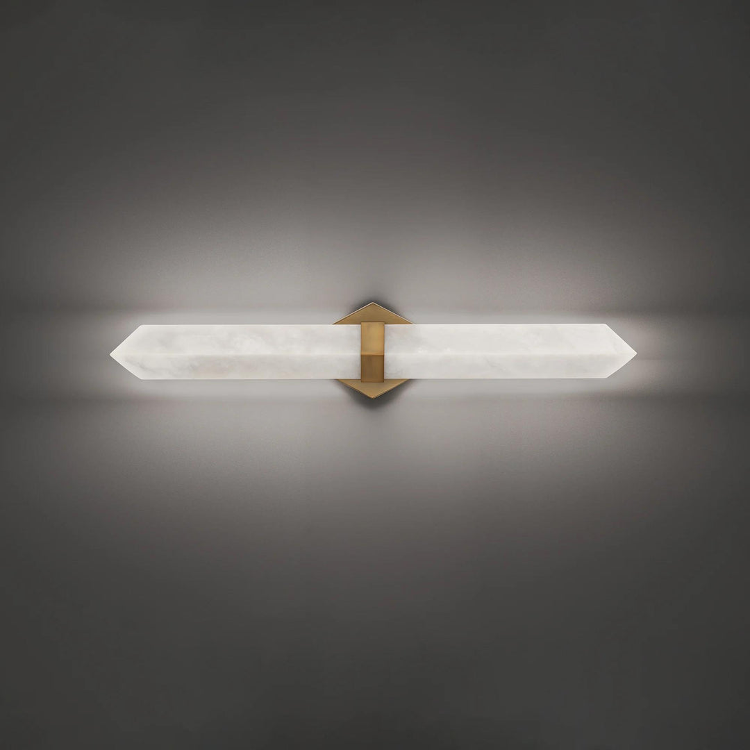 Aged brass finish vanity light, by Modern Forms, for bathroom