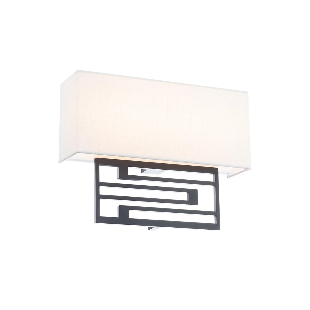 Black finish wall sconce, by Modern Forms, for hallway or living room