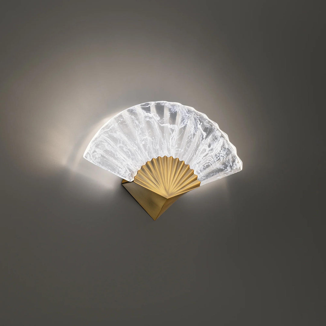 Aged brass finish wall sconce, by Modern Forms, for hallway or living room