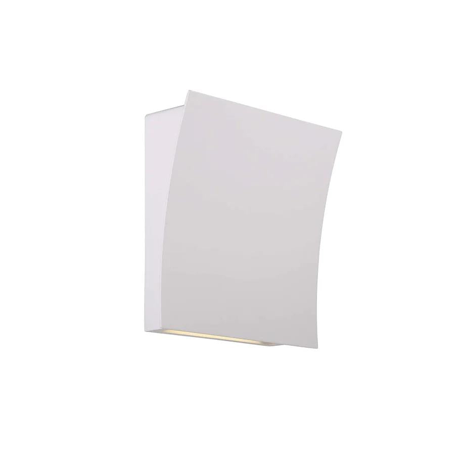 White finish wall sconce, by Modern Forms, for hallway or living room