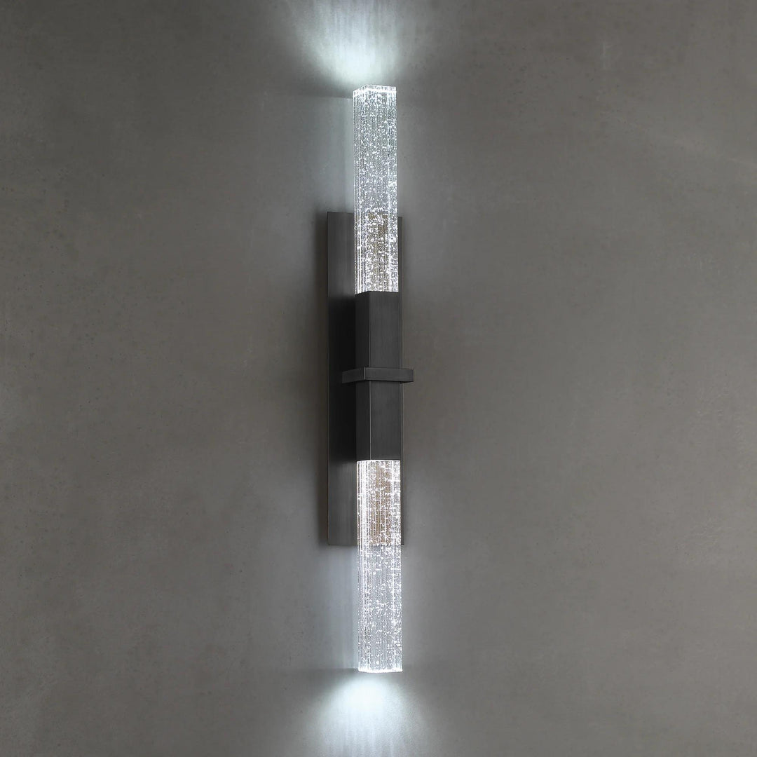Black finish vanity light, by Modern Forms, for bathroom