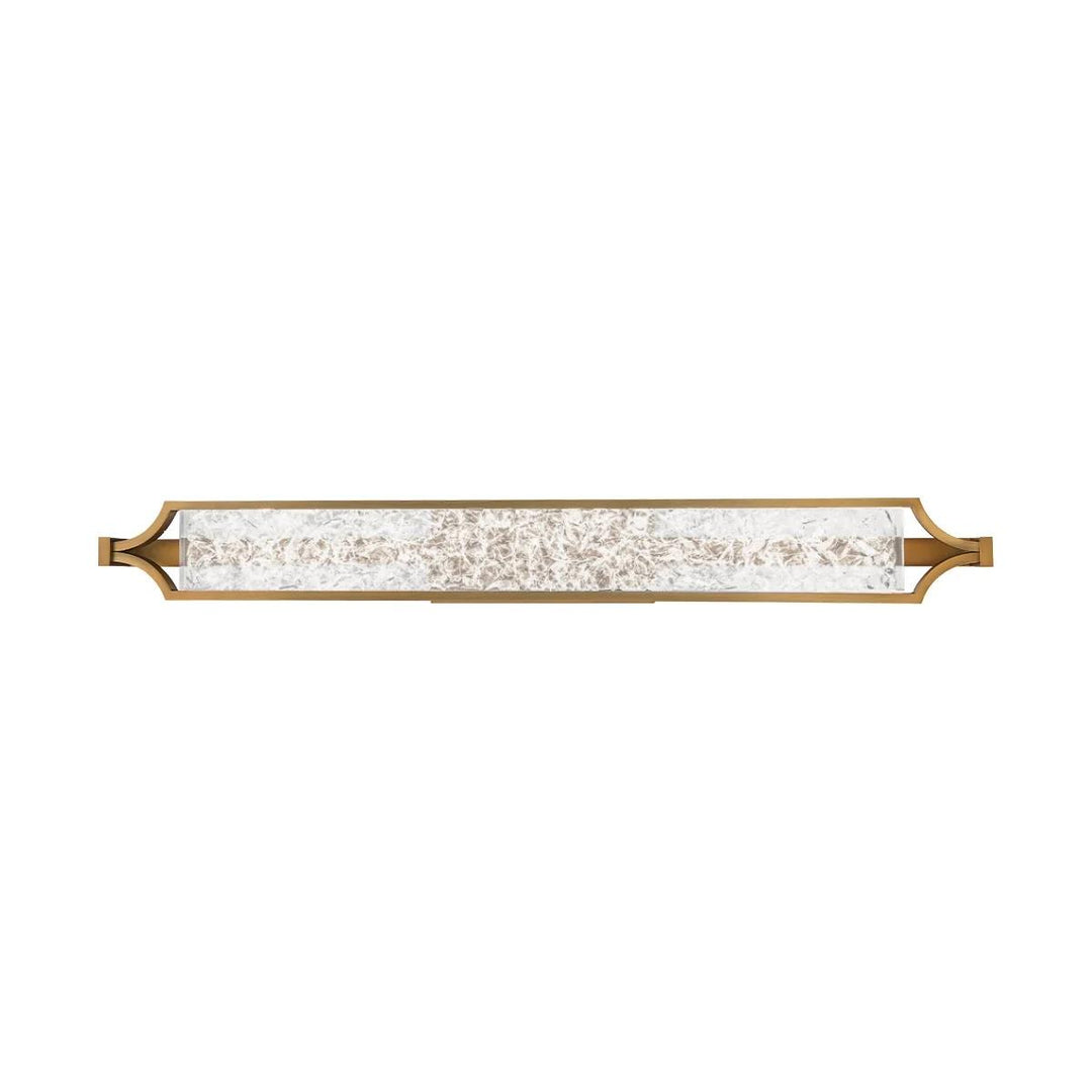 Aged brass finish vanity light, by Modern Forms, for bathroom