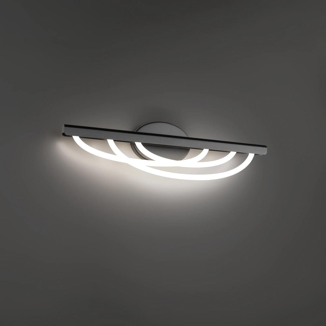 Black finish vanity light, by Modern Forms, for bathroom