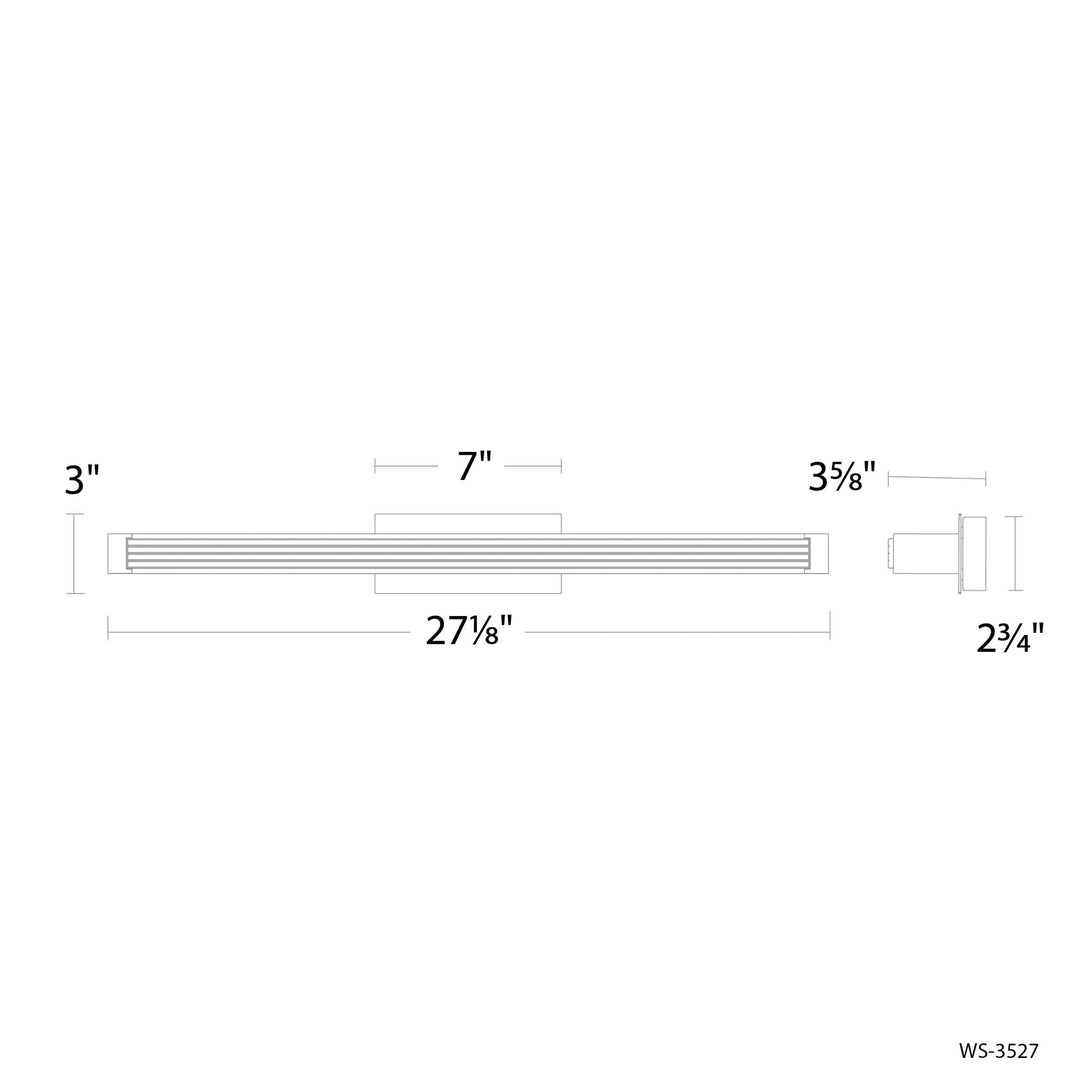 Aged brass finish vanity light, by Modern Forms, for bathroom
