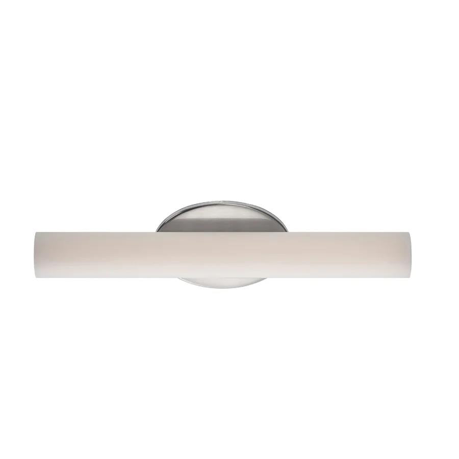 Brushed nickel finish vanity light, by Modern Forms, for bathroom