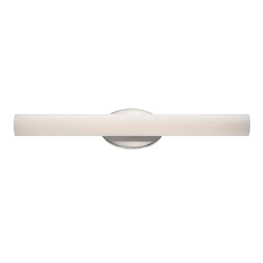 Brushed nickel finish vanity light, by Modern Forms, for bathroom