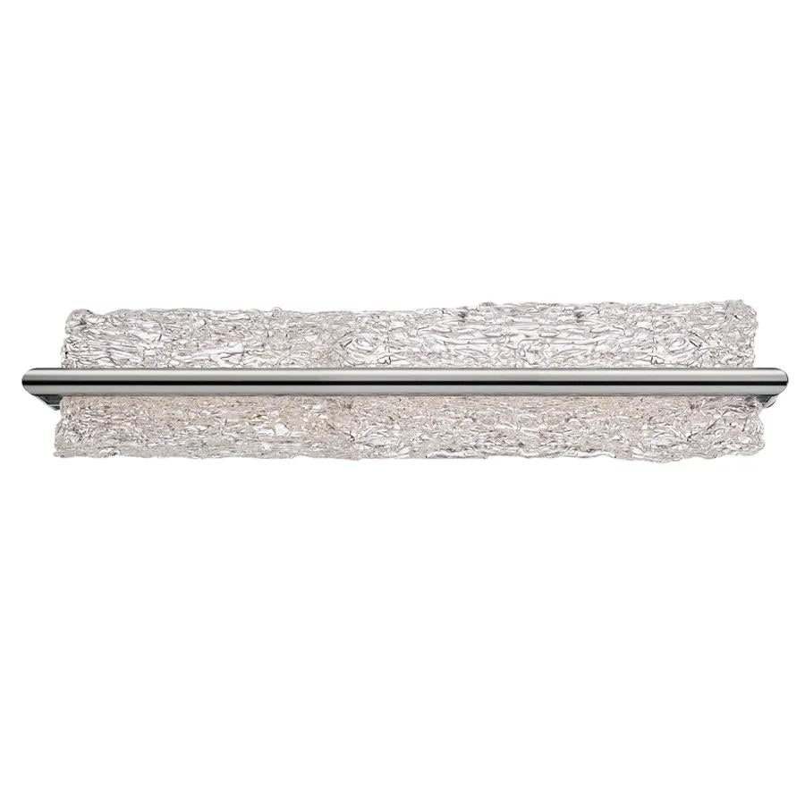 Brushed aluminum finish vanity light, by Modern Forms, for bathroom