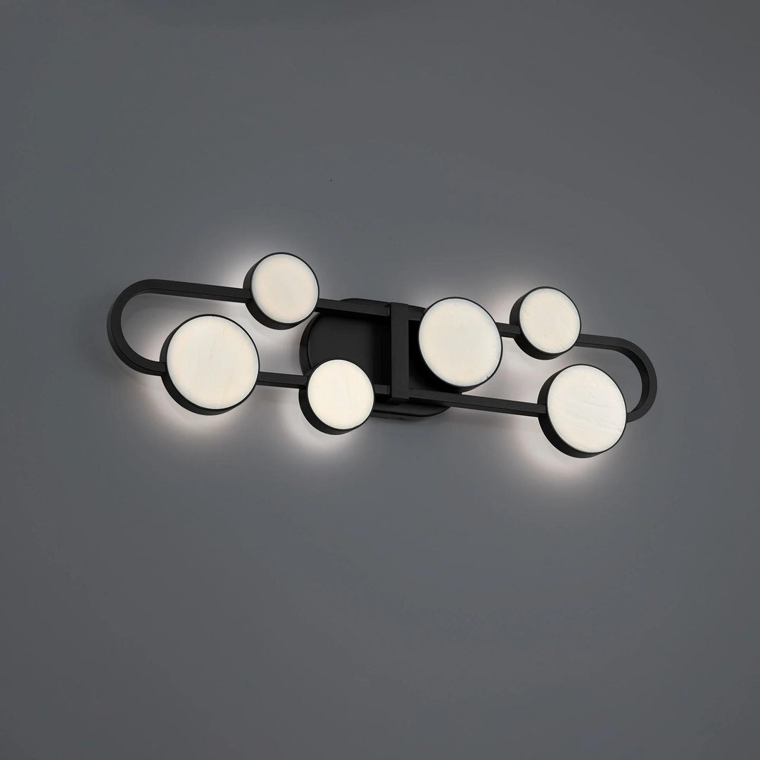 Black finish vanity light, by Modern Forms, for bathroom