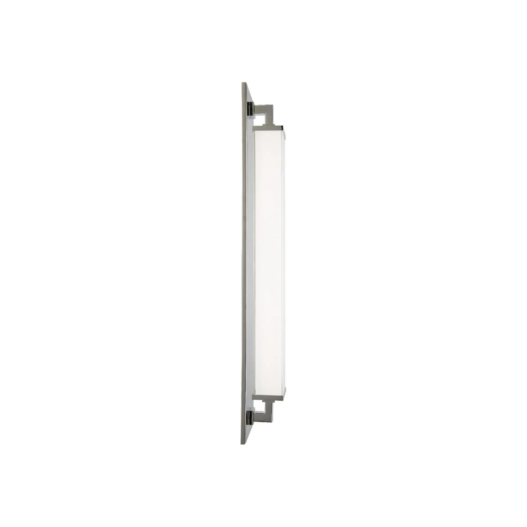Polished nickel finish vanity light, by Modern Forms, for bathroom
