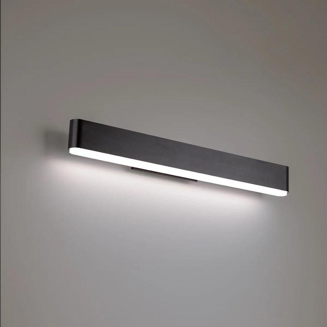 Black finish vanity light, by Modern Forms, for bathroom