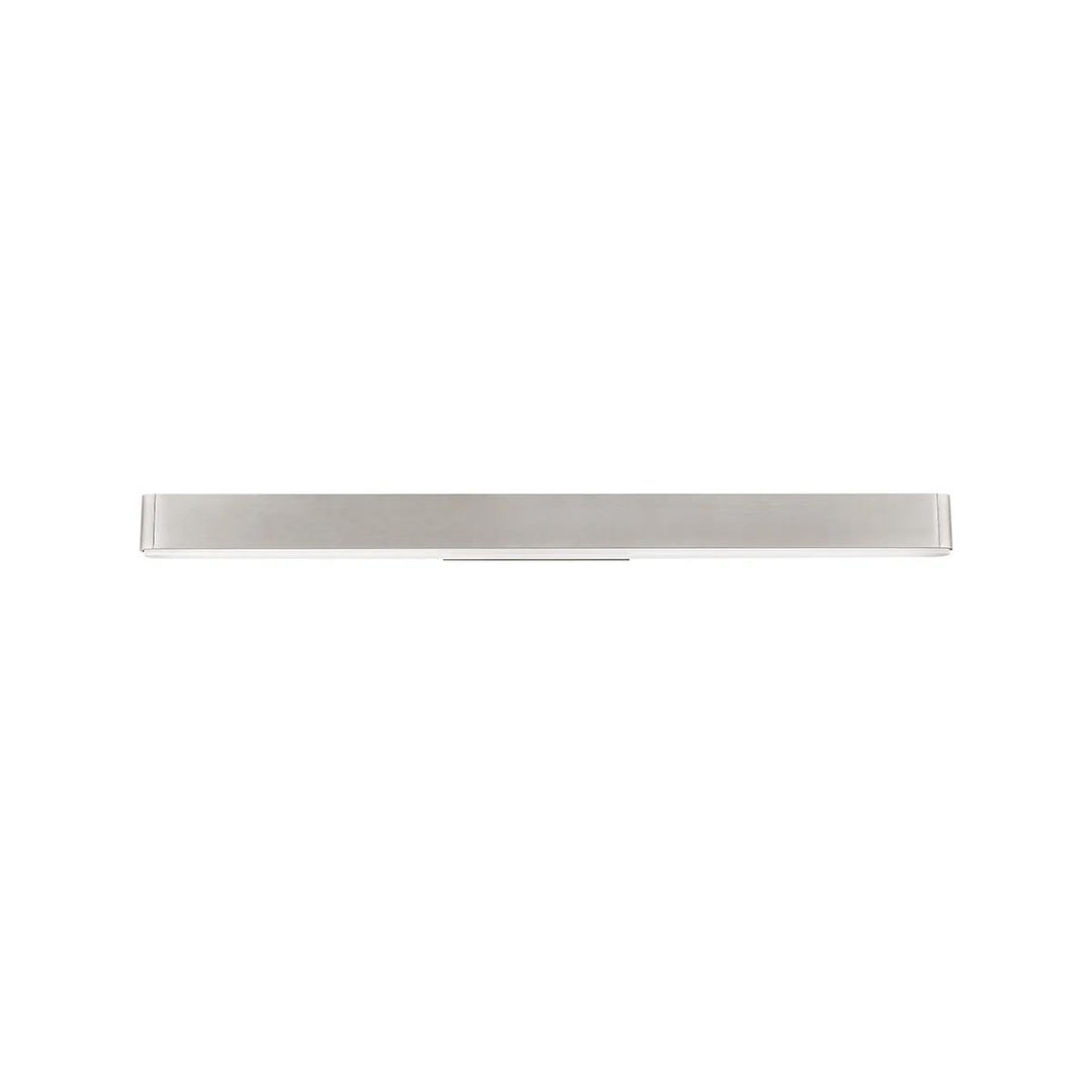 Brushed nickel finish vanity light, by Modern Forms, for bathroom