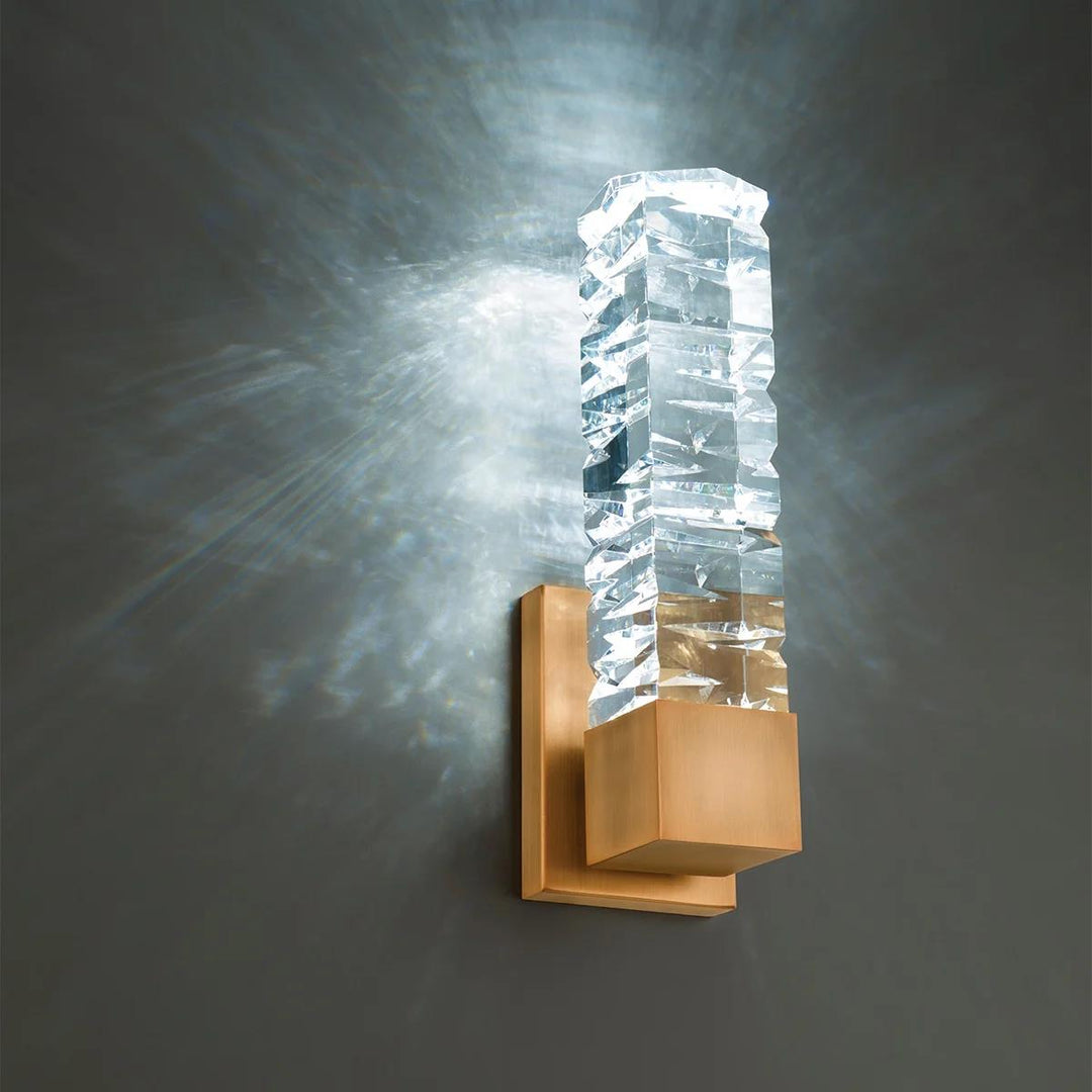 Aged brass finish vanity light, by Modern Forms, for bathroom