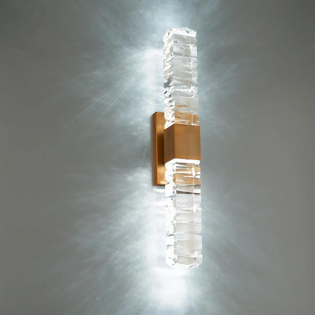 Aged brass finish vanity light, by Modern Forms, for bathroom