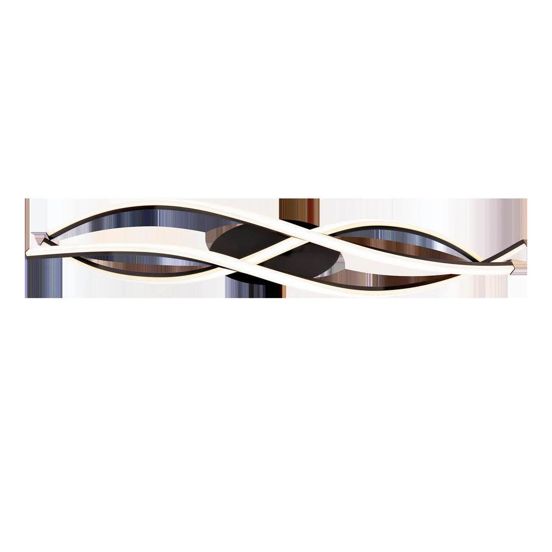 Black finish vanity light, by Modern Forms, for bathroom