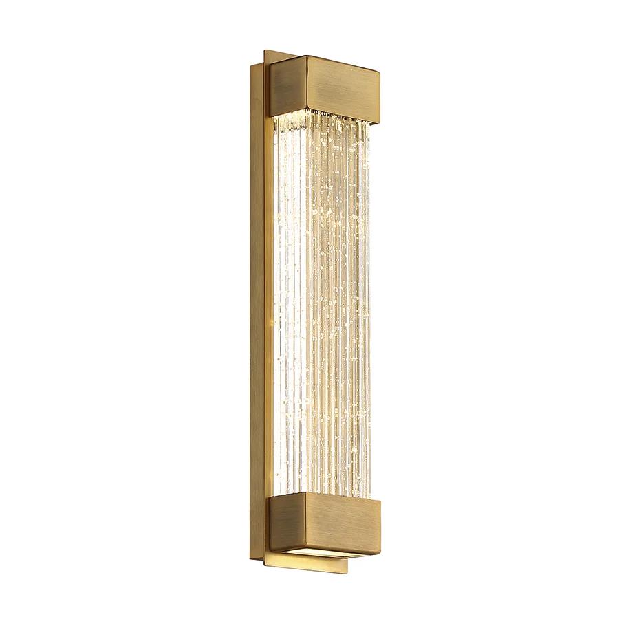 Aged brass finish vanity light, by Modern Forms, for bathroom