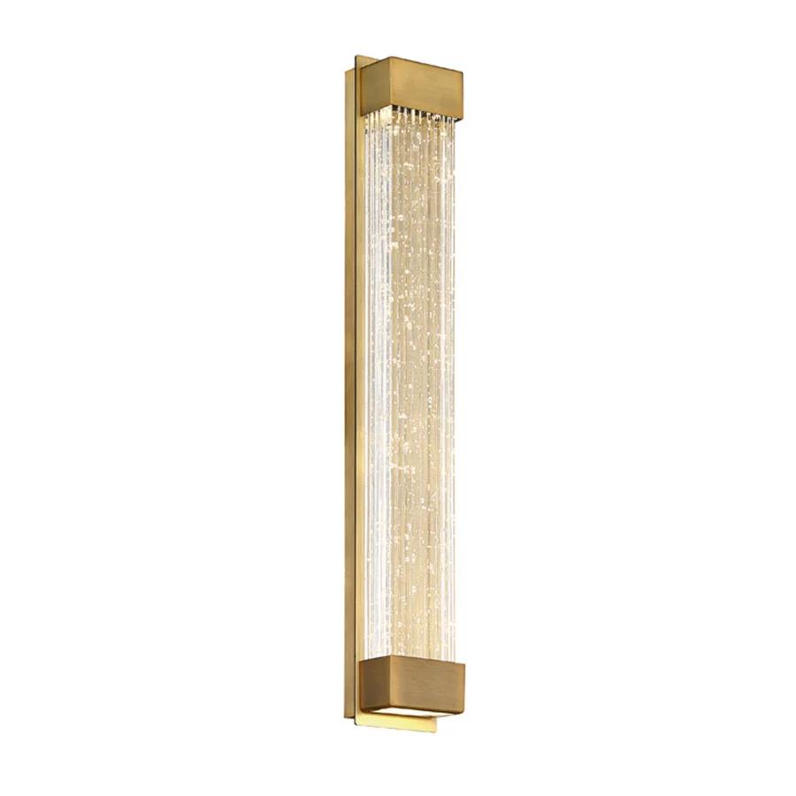 Aged brass finish vanity light, by Modern Forms, for bathroom