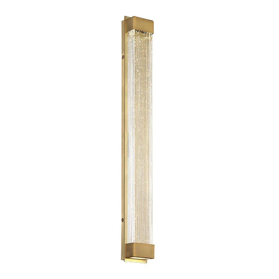 Aged brass finish vanity light, by Modern Forms, for bathroom