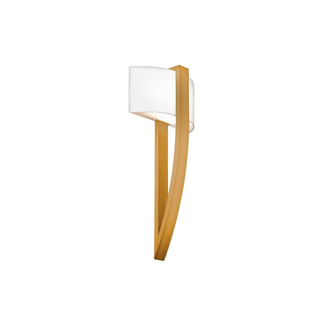 Aged brass finish wall sconce, by Modern Forms, for hallway or living room