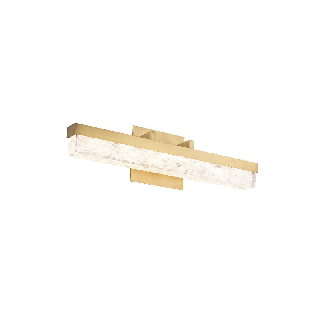 Aged brass finish vanity light, by Modern Forms, for bathroom