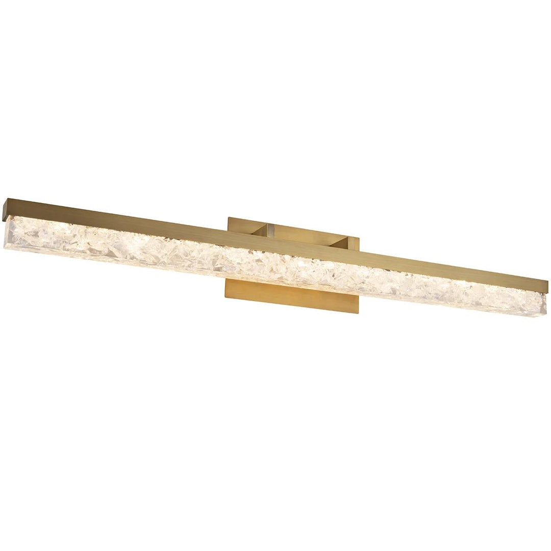 Aged brass finish vanity light, by Modern Forms, for bathroom