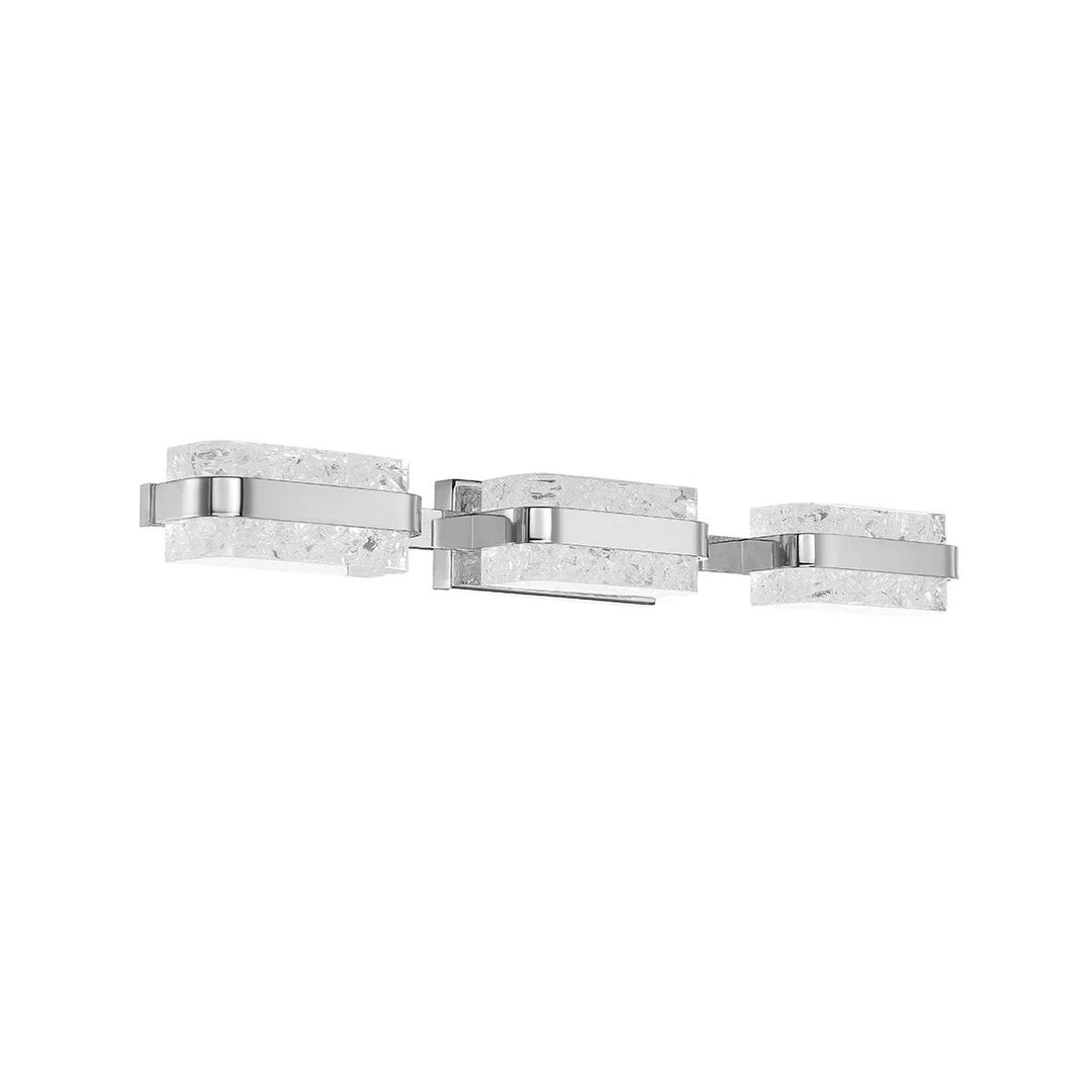 Polished nickel finish vanity light, by Modern Forms, for bathroom