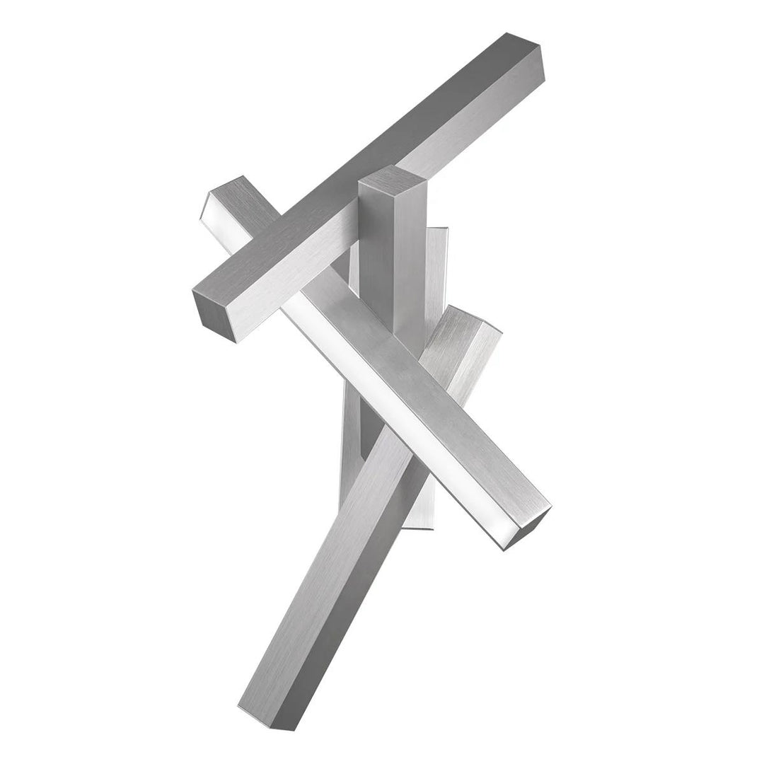 Brushed aluminum finish wall sconce, by Modern Forms, for hallway or living room