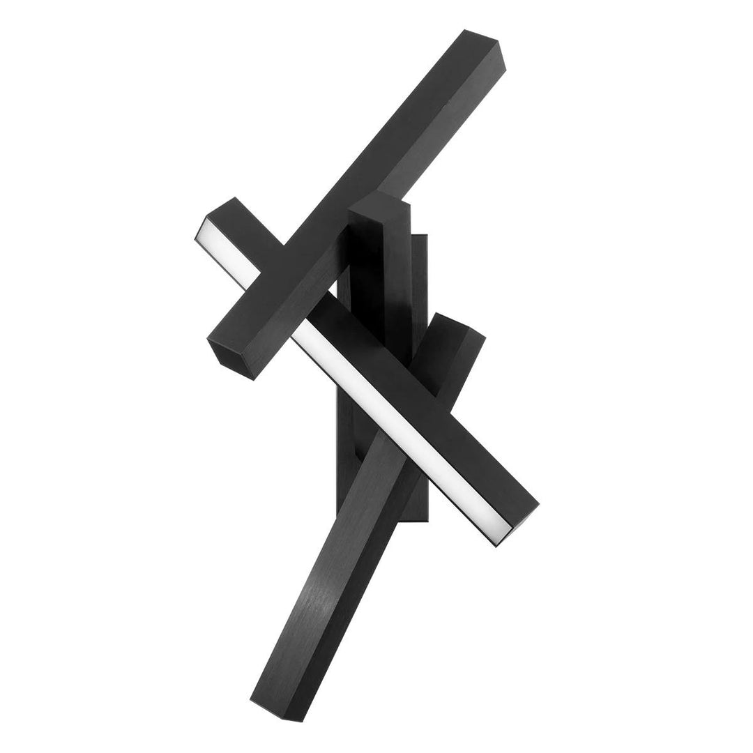 Black finish wall sconce, by Modern Forms, for hallway or living room
