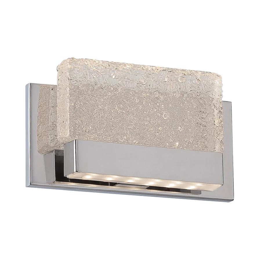 Chrome finish wall sconce, by Modern Forms, for hallway or living room