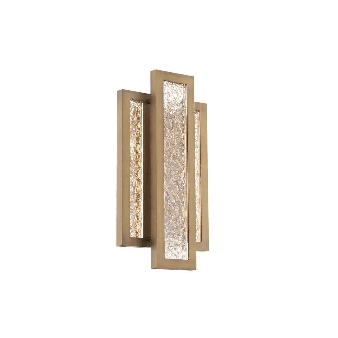 Aged brass finish wall sconce, by Modern Forms, for hallway or living room