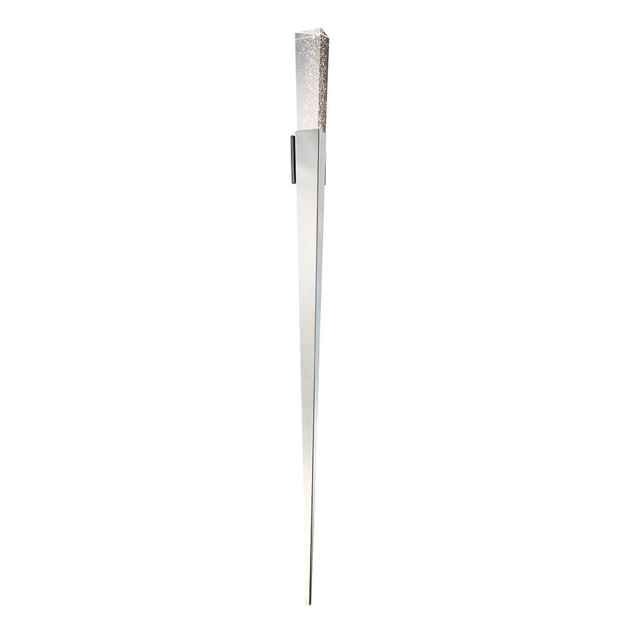 Polished nickel finish wall sconce, by Modern Forms, for hallway or living room