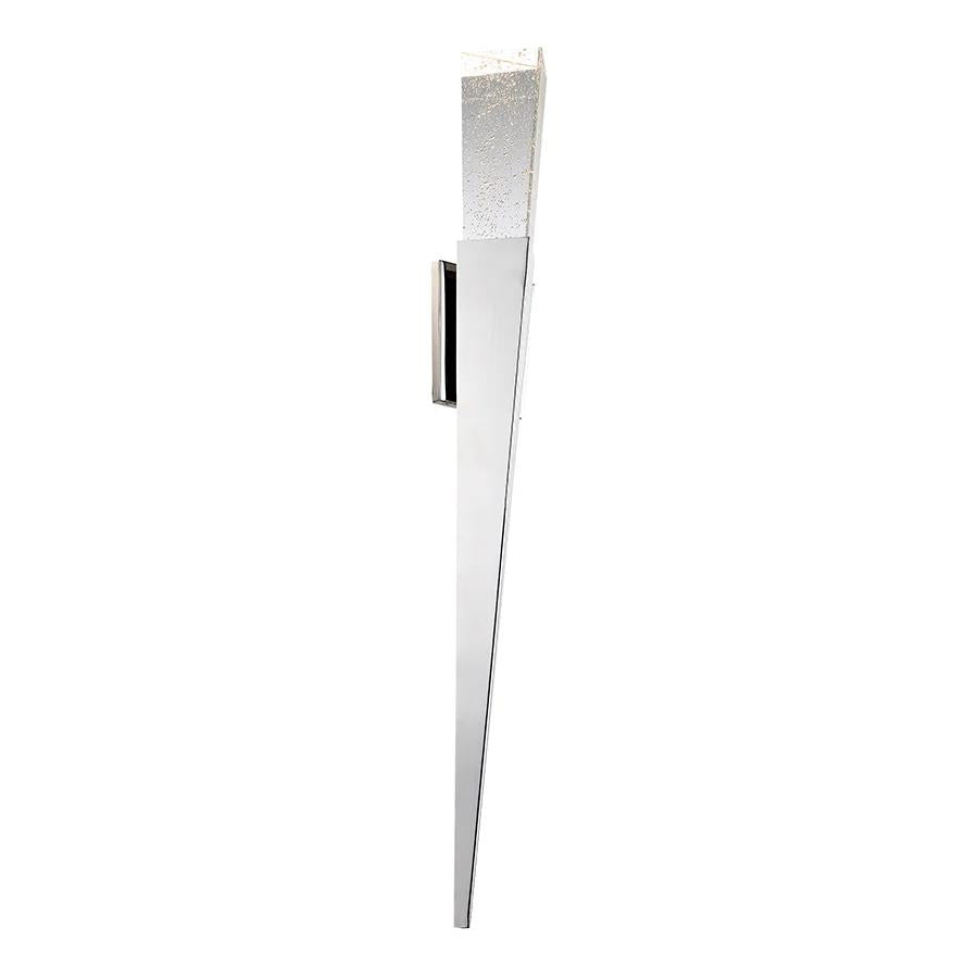 Polished nickel finish wall sconce, by Modern Forms, for hallway or living room
